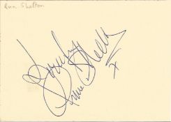 Ann Shelton signed album page. Good condition. All autographs come with a Certificate of