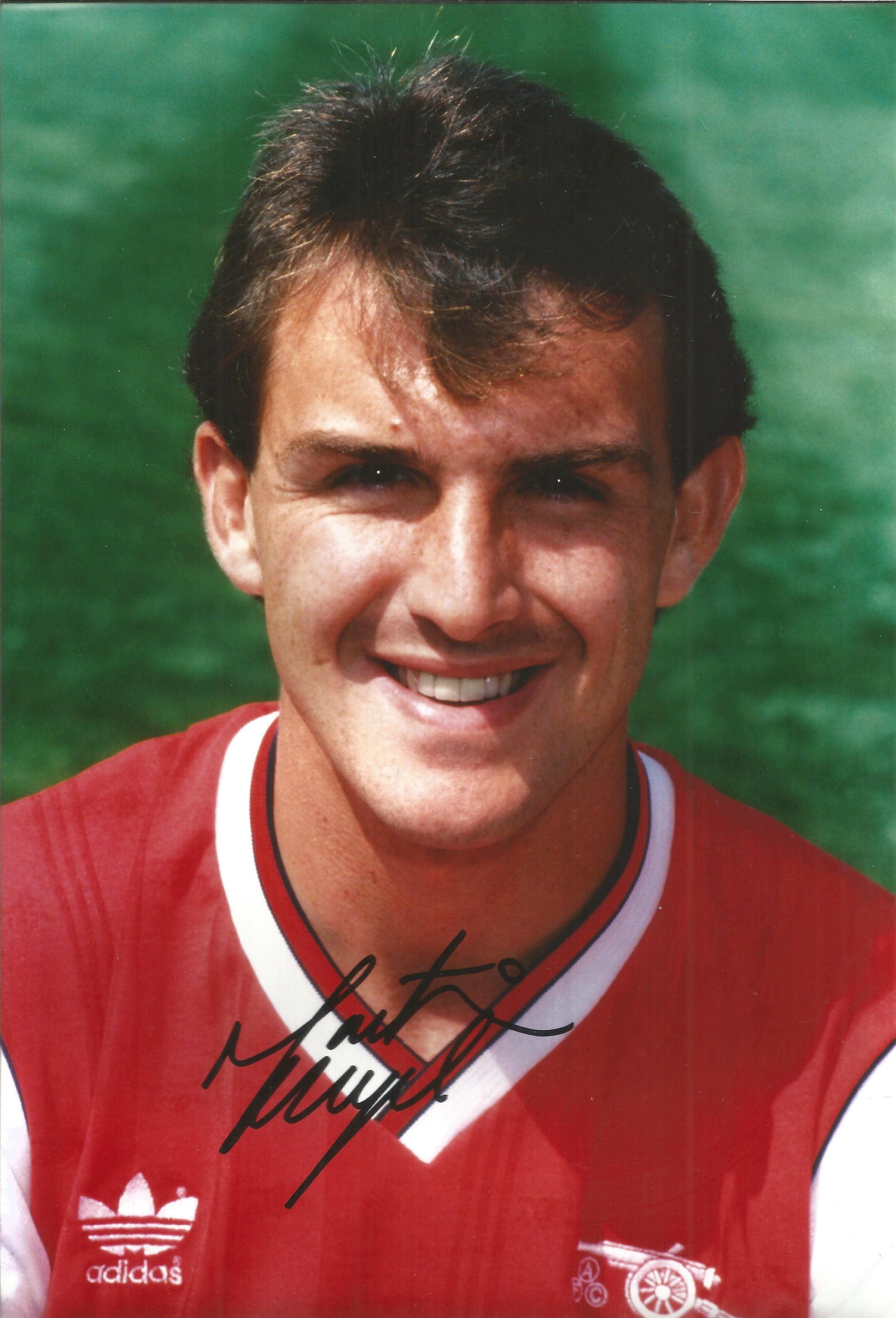 Martin Hayes Signed 8x12 Arsenal Photo. Good condition. All autographs come with a Certificate of