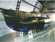 WW2 X craft submarine ace Peter Lorimer DSO signed 10 x 8 inch colour submarine photo. Good