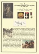 WW2 El Alamein Major General Sir Charles Anderson Lane Dunphie CB CBE DSO MiD signed piece, he