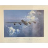 World War II 31x23 print titled Lancaster limited edition 794/850 signed in pencil by the artist