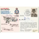 Great War aces AVM Gray MC and Wg Cdr N Macmillan MC DFC signed 12 sqn RAF flown cover. Good