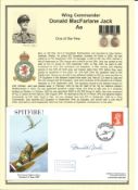 Wing Commander Donald MacFarlane Jack Ae 602 Sqdn Battle of Britain signed 1989 Spitfire RAF WW2