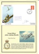 Flying Officer John James Booth 600 Sqdn AAF City of London signed 1989 Spitfire RAF WW2 FDC. 19p GB