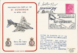 Oberst Hermann Graf and two other signed FDC Reformation Display of 41 Squadron 1st Apr 1972 at