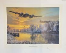 World War II 30x24 print titled Return of the Pathfinders by the artist Anthony Saunders signed by