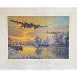 World War II 30x24 print titled Return of the Pathfinders by the artist Anthony Saunders signed by