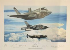 RAF print 18x12 titled Generations of Excellence by the artist Philip E West limited edition