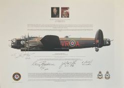 World War II 12X17 Andrew Charles Mynarski commemorative Lancaster B MLX FM213 print signed in