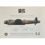 World War II 12X17 Andrew Charles Mynarski commemorative Lancaster B MLX FM213 print signed in