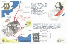 Two standard unsigned covers The Dutch-Paris Line RAF escapers SC27a. 45c Nederland stamp postmarked