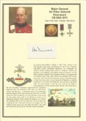 Major General Sir Peter Aldcroft Downward CB DSO DFC signed card. Serving in South Lancashire