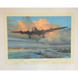 World War II 32x24 print titled Strike and Return limited edition 76/250 signed in pencil by the
