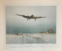 World War II 31x24 print titled Winter Ops publishers proof 31/40 signed in pencil by the artist