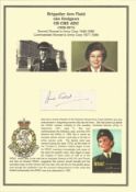 Brigadier Ann Field née Hodgson CB CBE ADC signed piece she commanded Women's Army Corps 1977 -