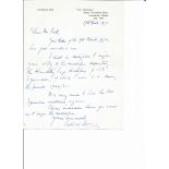 Wing Commander Peter Dobson DSO DFC AFC signed hand written ALS dated 17th April 1972, in response