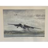 World War II 27x20 colour print titled Valiant limited RAF proof 2/25 signed in pencil by the artist