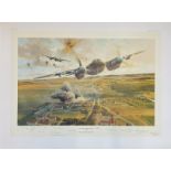 World War II 32x24 print titled Rangers on the Rampage limited edition 249/400 RAF signed in