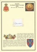 General Sir Martin Baker Ferndale KCB signed card. He was a British Army General reaching high