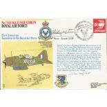 WW2 fighter ace Mjr Chesley Petersen signed 71 Eagle Sqn RAF flown cover. Good condition. All