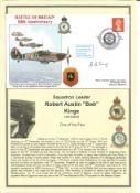Squadron Leader Robert Austin Kings 238(F) Sqdn signed Battle of Britain 50th Anniversary RAF WW2