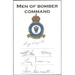 WW2 617 sqn Bomber veterans signed Men of Bomber Command bookplate. Signed by Dambuster Ray Grayston