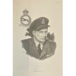 World War II Wing Commander Rod Learoyd VC signed 24x16 pencil drawing limited edition 105/1000 Also