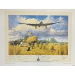 World War II 19X24 print titled Safely Gathered In limited edition signed in pencil by the artist