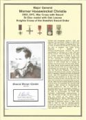 Major General Werner Hosewinckel Christie DSO, DFC, War Cross with Sword, St Olav medal with