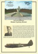 WW2 BOB pilot. 2nd Aircraftsman Robert Sydney Brown. Signed Battle of Britain Memorial 6 x 4