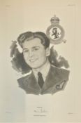 World War II Warrant Officer Norman Jackson VC signed 24x16 pencil drawing limited edition 575/