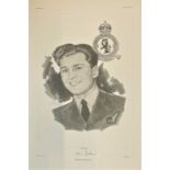 World War II Warrant Officer Norman Jackson VC signed 24x16 pencil drawing limited edition 575/