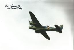 WW2 Flt Lt Brian Bramley 42 sqn SEAC signed 10 x 8 inch colour photo of bomber in flight. Good