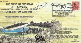 Flt Lt Fenton signed FDC The First Air Crossing of the Pacific San Francisco-Honolulu-Fiji-