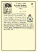 WW2 Battle of Britain fighter ace Squadron Leader Douglas Benjamin Fletcher Nicholls DFC 242 Sqdn