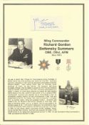 WW2 BOB pilot. Wing Commander Richard Gordon Battensby Dick Summers OBE, OStJ, AFM. Small