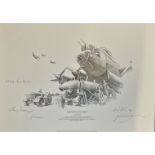 World War II 16x12 print titled Operation Catechism limited edition 144/150 signed in pencil by