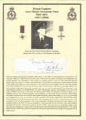 WW2 BOB pilot. Group Captain John Ralph Alexander Peel DSO DFC. Small signature piece. Set on superb