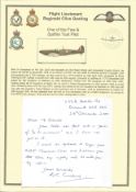 WW2 BOB pilot. Flight Lieutenant Reginald Clive Gosling. Signed handwritten letter. Set on superb