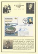 Admiral Sir John Devereux Treacher KCB signed cover 10th Anniversary of the Formation of the