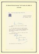 Prime Minister Sir Edward Richard George "Ted" Heath, KG, MBE, PC signed typed letter on House of