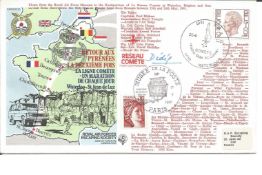 Mademoiselle Andree de Jongh GM "Dedee" signed special Comete Line Run cover SC30d. 9f Belgium stamp