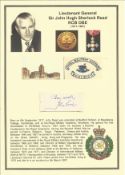 Lieutenant General Sir John Hugh Sherlock Read KCB OBE signed piece serving in WWII later Director