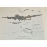World War II 12X17 print titled En Route to the Bielefeld Viaduct limited edition 177/250 signed