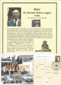 Major Sir Donald Arthur Logan KCMG signed cover Suez Crisis 1956 datestamp 23 Dec 06. He was a