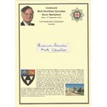 Lieutenant Mark Shuldham Schreiber, Baron Marlesford signed piece. He did his national service in