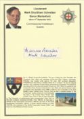 Lieutenant Mark Shuldham Schreiber, Baron Marlesford signed piece. He did his national service in