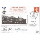 Eric Brown DSC AFC and Percy Gick AFC signed rare Fleet Air Arm Navy cover RNCC5, no 5 also signed
