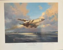 RAF print 22x29 print titled Operation Desert Storm 1991 signed in pencil by the artist Frank