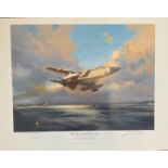 RAF print 22x29 print titled Operation Desert Storm 1991 signed in pencil by the artist Frank